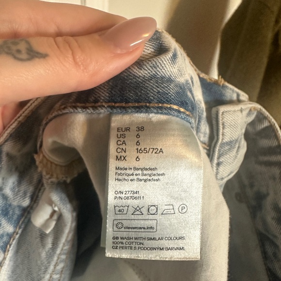 Acid-wash mini denim pencil skirt H&M - Picture 4 of 4